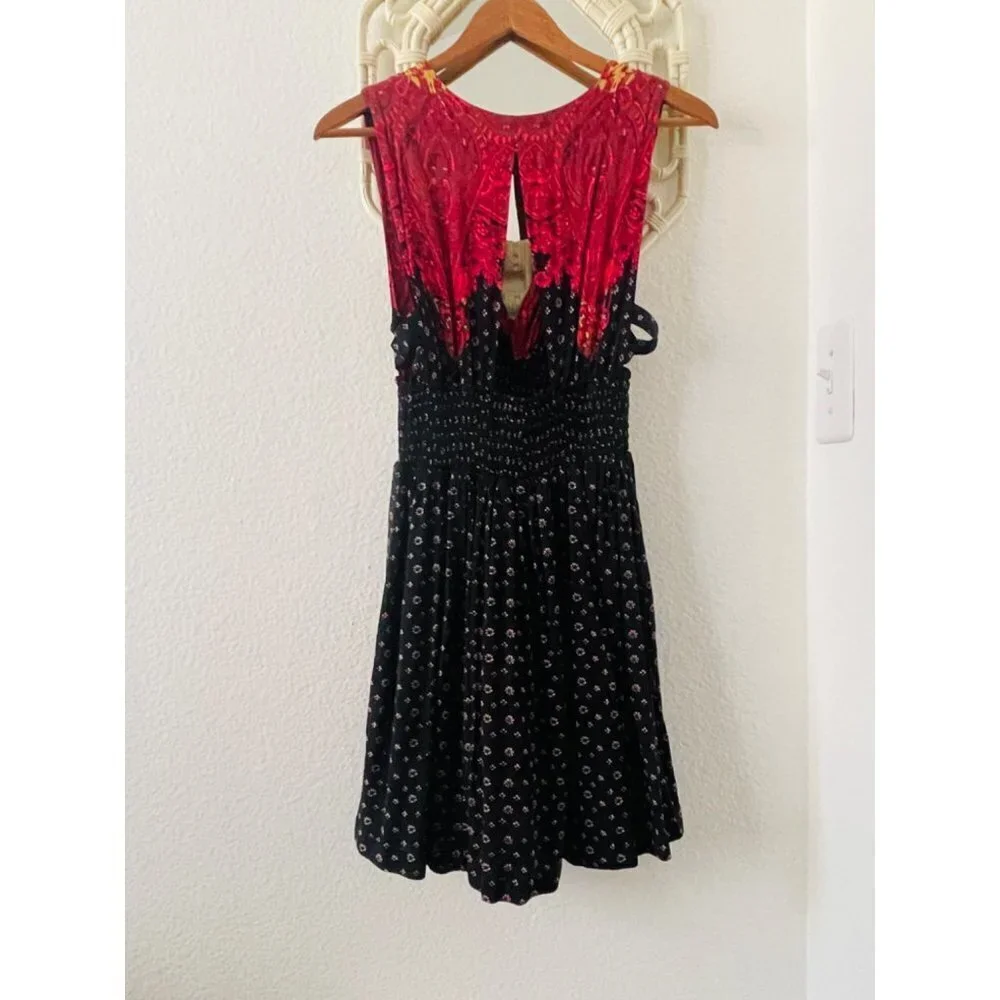 Free People Boho Dress with side cut out Sz S